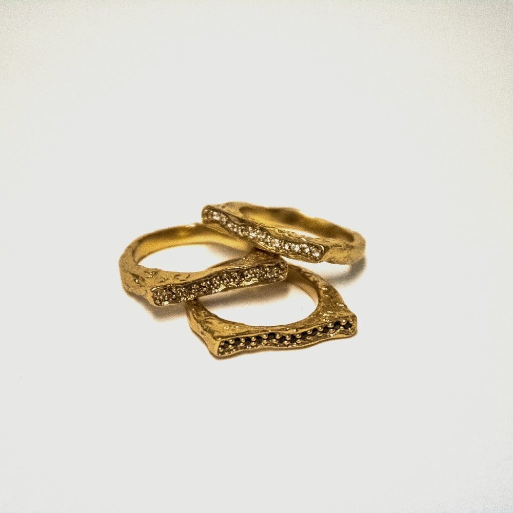 Mango Women's Squared Ring Set - Picture 2 of 5